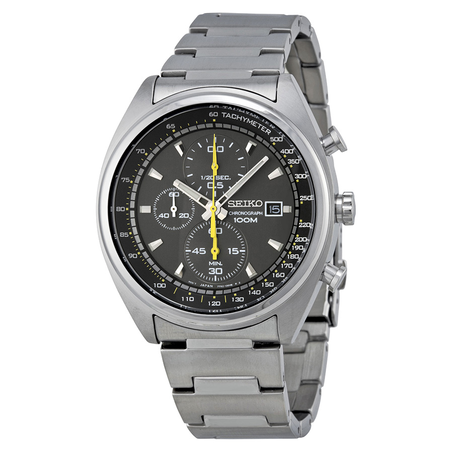 Seiko Chronograph Grey Dial Stainless Steel Men's Watch watch, pictures ...