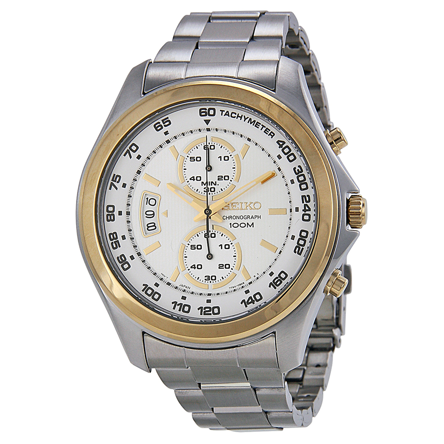Seiko Chronograph Silver Dial Stainless Steel Men's Watch watch ...