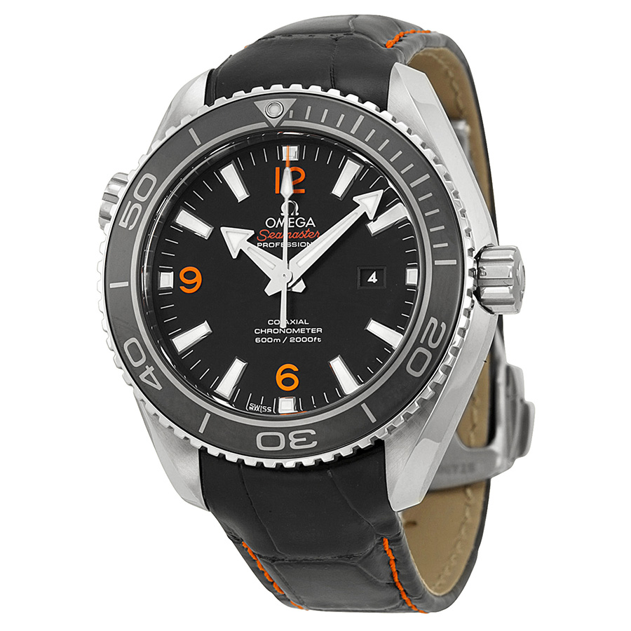 Omega Planet Ocean Black Dial Black Leather Unisex Watch watch ...