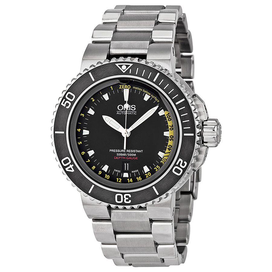 Oris Aquis Depth Gauge Automatic Black Dial Steel Men's Watch watch, pictures, reviews, watch prices