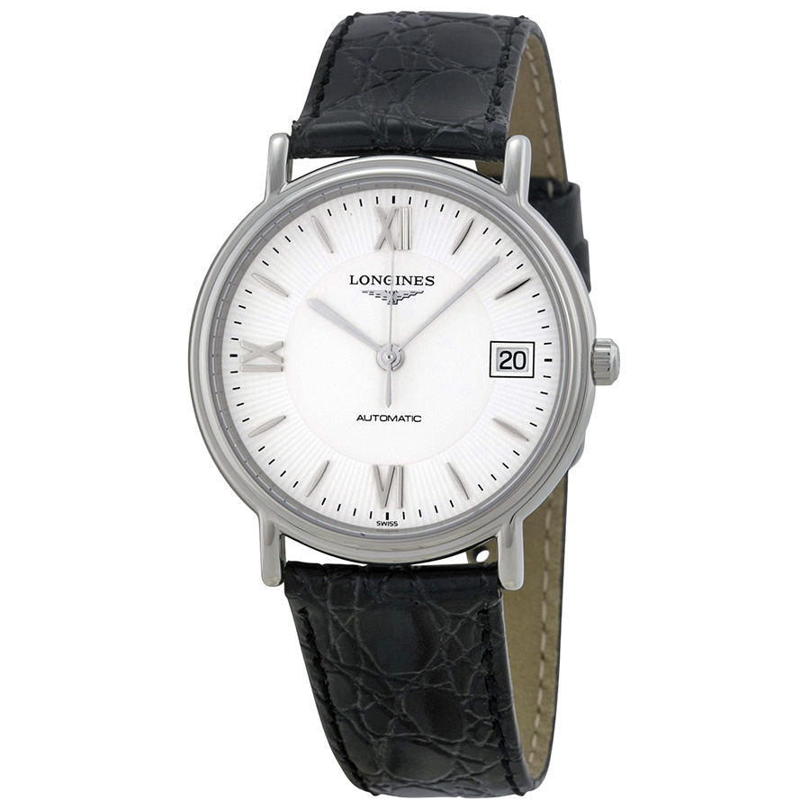 Longines Presence White Dial Black Leather Unisex Watch watch, pictures ...