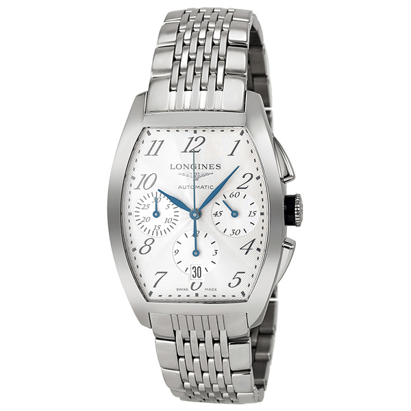 Longines Evidenza Automatic Chronograph Silver Dial Stainless Steel Men ...