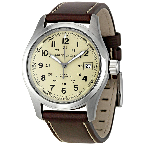 Hamilton Khaki Field Beige Dial Gmt Automatic Men's Watch watch ...