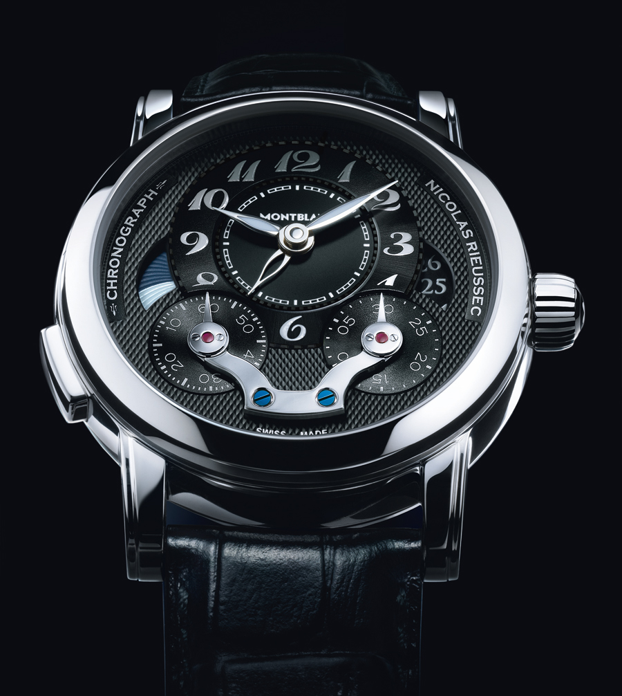 Montblanc Nicolas Rieussec Chronograph Black Leather Edition watch ...