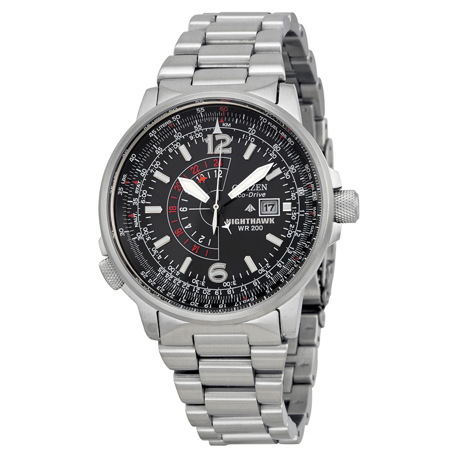Citizen Bj7000-52E Nighthawk Stainless Steel Eco-Drive Watch watch ...
