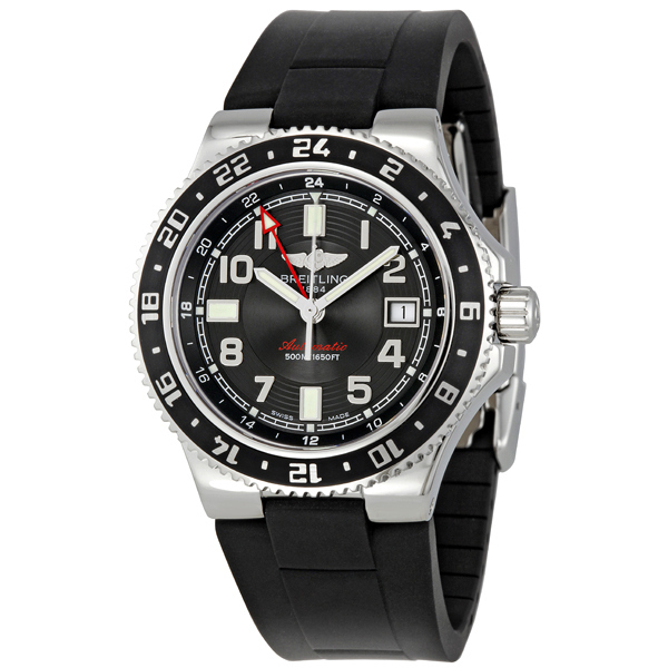 Breitling Aeromarine Superocean Gmt Black Dial Men's Watch watch ...